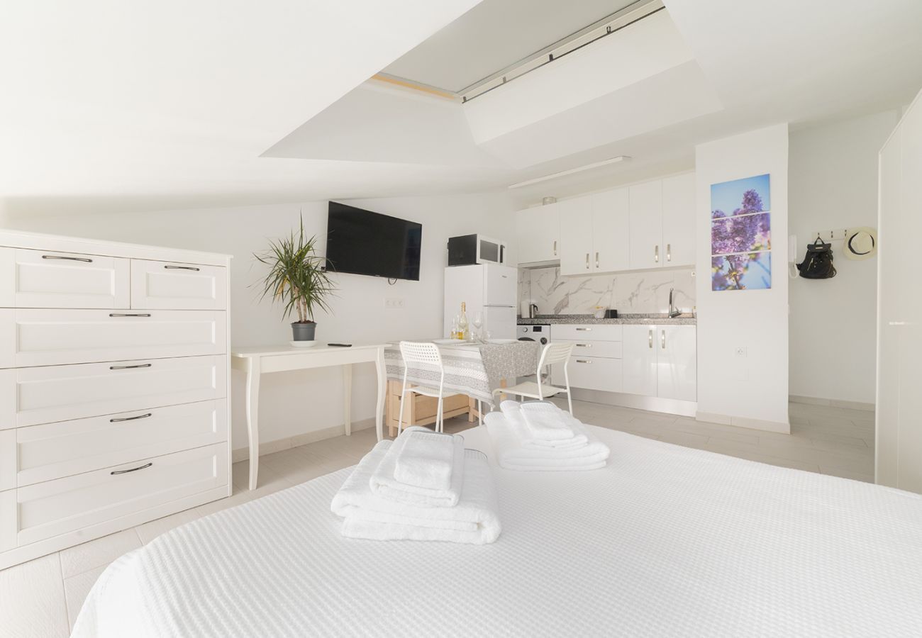 Estudio en Coslada - Buhardilla con terraza acogedora